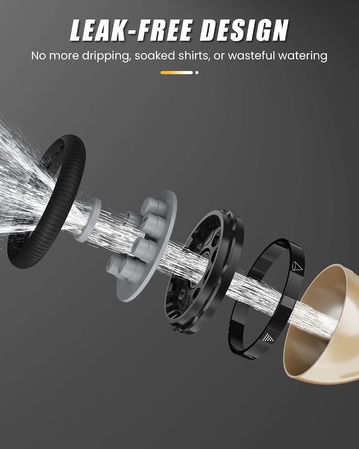 RAINPOINT Garden Hose Nozzle, Hose Sprayer Nozzle with 9 Spray Patterns, High Pressure Water Hose Nozzle Heavy Duty