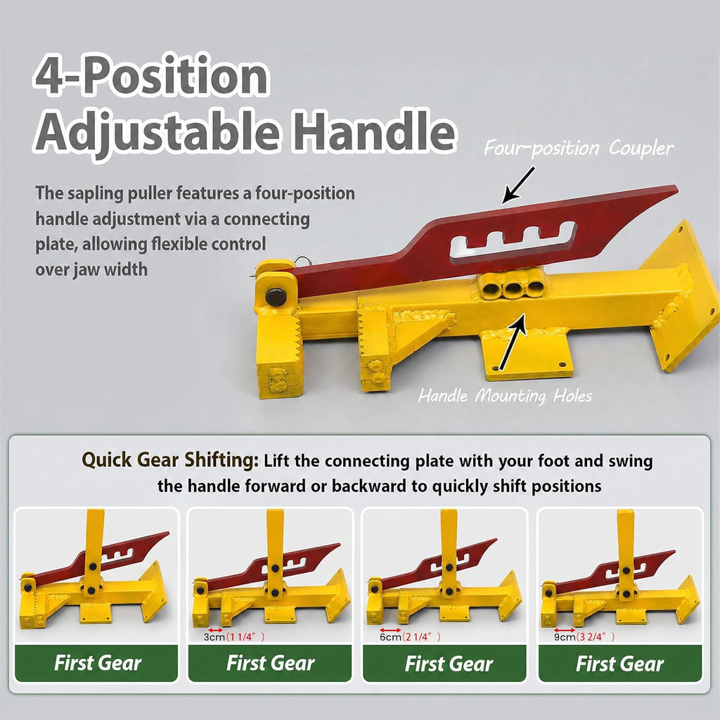 Heavy Duty Tree Puller, Large Sapling Puller, Manual Tool Uses High Leverage to Fully Uproot Stubborn Shrubs, Vines &