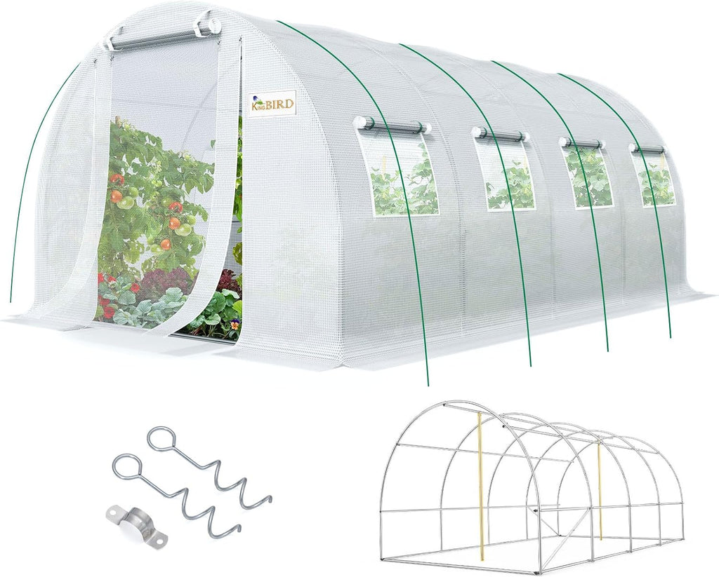Outdoor Germination and Grow Kit with Greenhouse Domes - Direct Water and nutrients to Roots, Protect Seeds and Seedlings, 4 Sets, Purple, Made in The USA