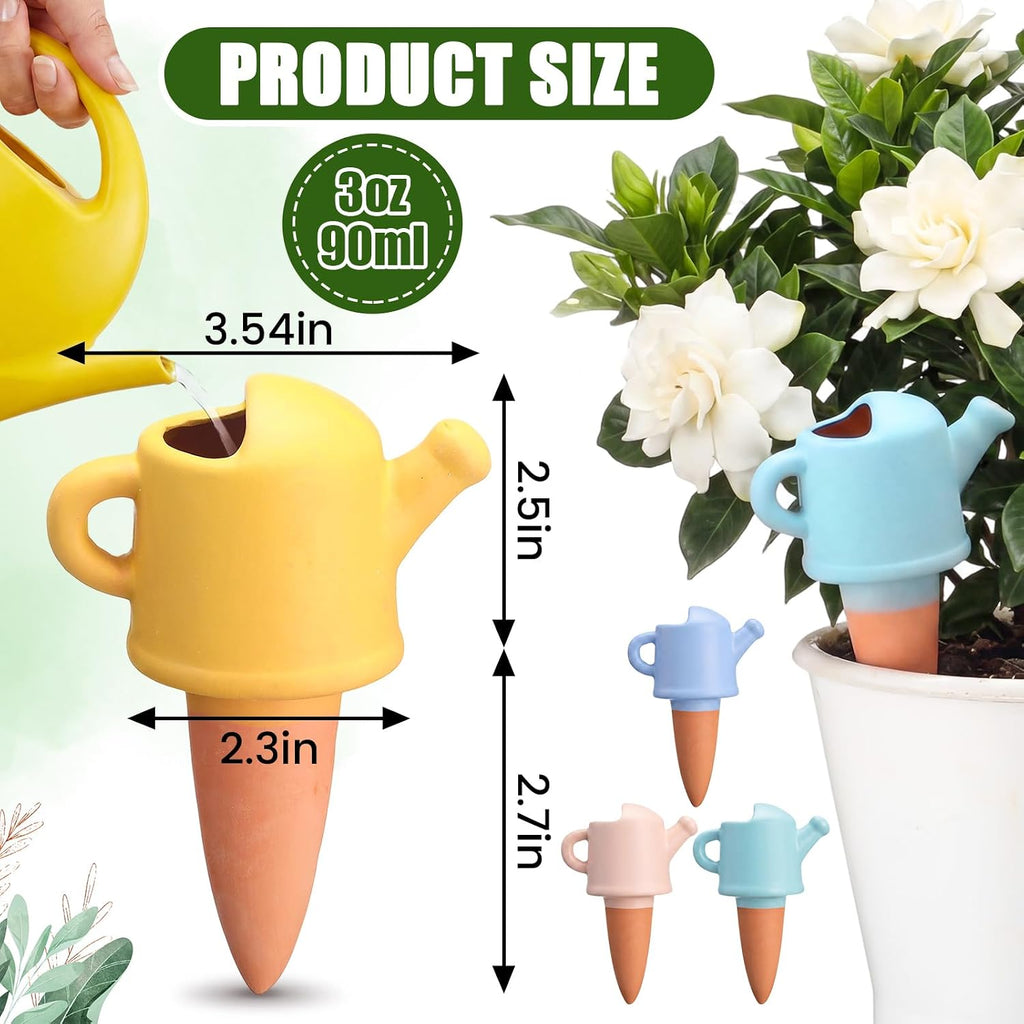 8 Pack Terracotta Self Watering Spikes, Watering Can Self-watering Globes | Slow Release Automatic Planter Insert