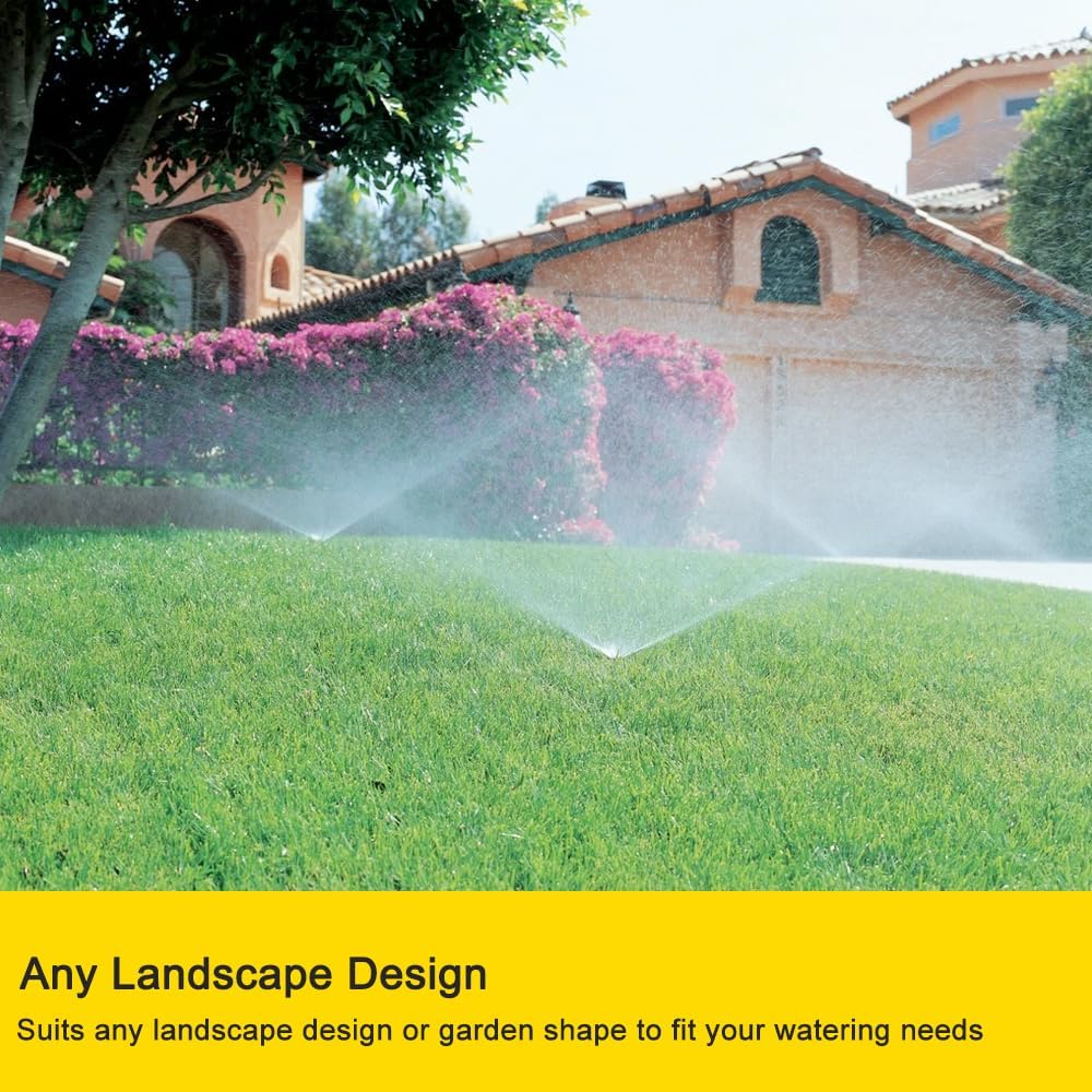 FANHAO 2 Pack Metal Lawn Sprinkler for Yard, Automatic Garden Water Sprinkler on Spike Base, Adjustable Irrigation