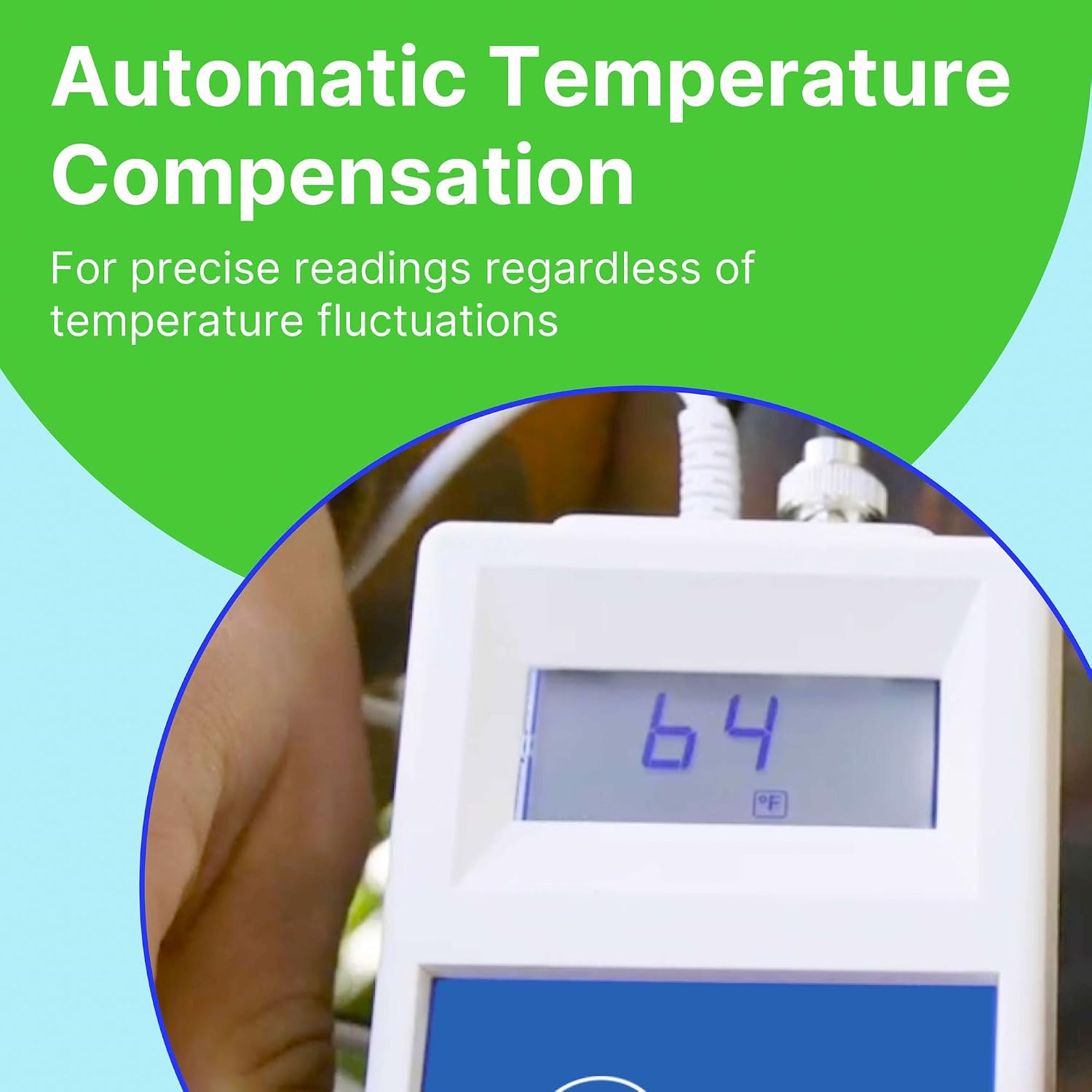 Bluelab METCOMPLUS Combo Meter Plus for pH, Temperature, and Conductivity in Water and Soil with Easy Calibration