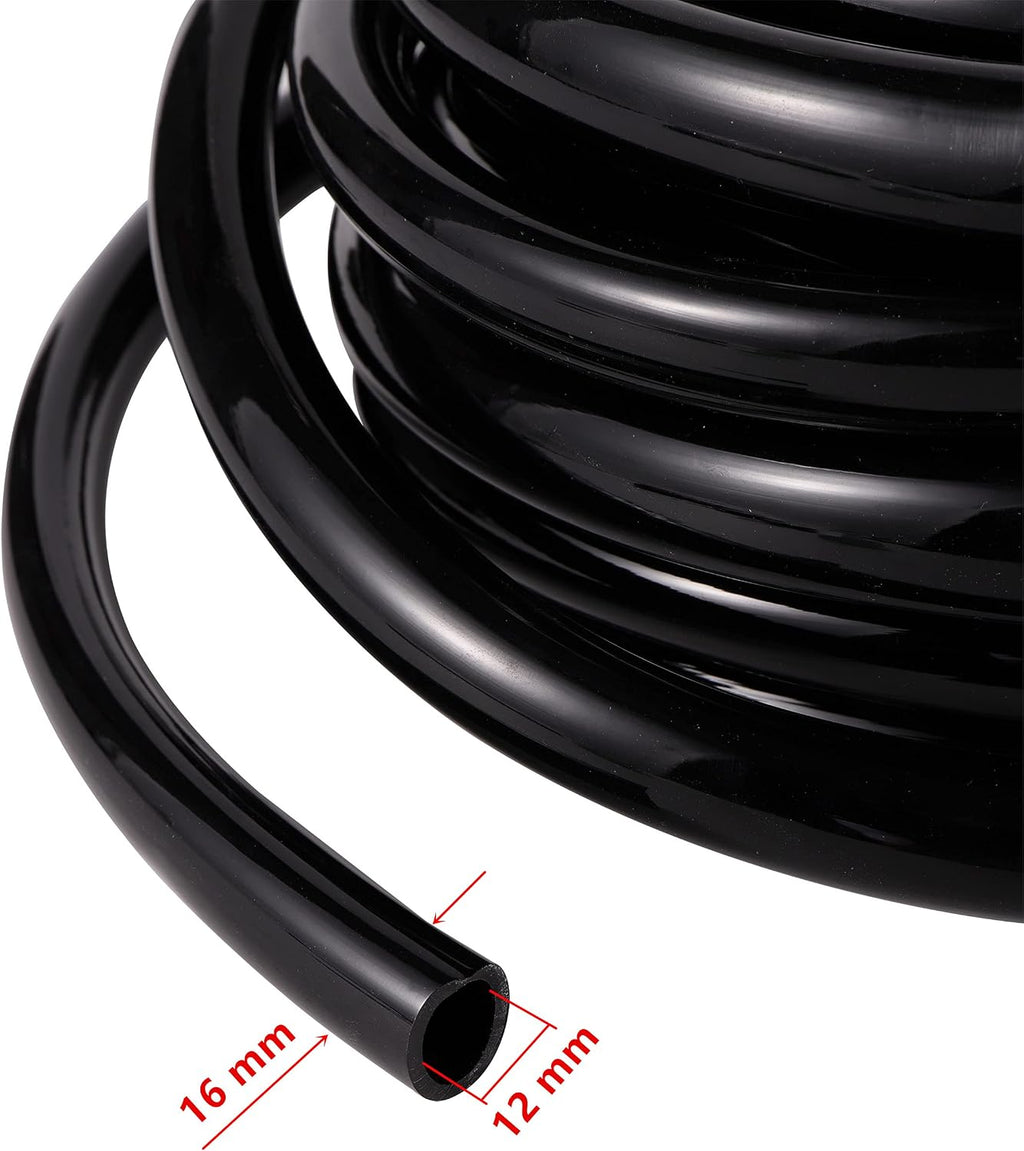 52 FT 1/2”PVC Garden Irrigation Tubing Hose（OD:16mm,ID:12mm) | 1/2" Drip Irrigation Tubing Main Line Hose Tube with
