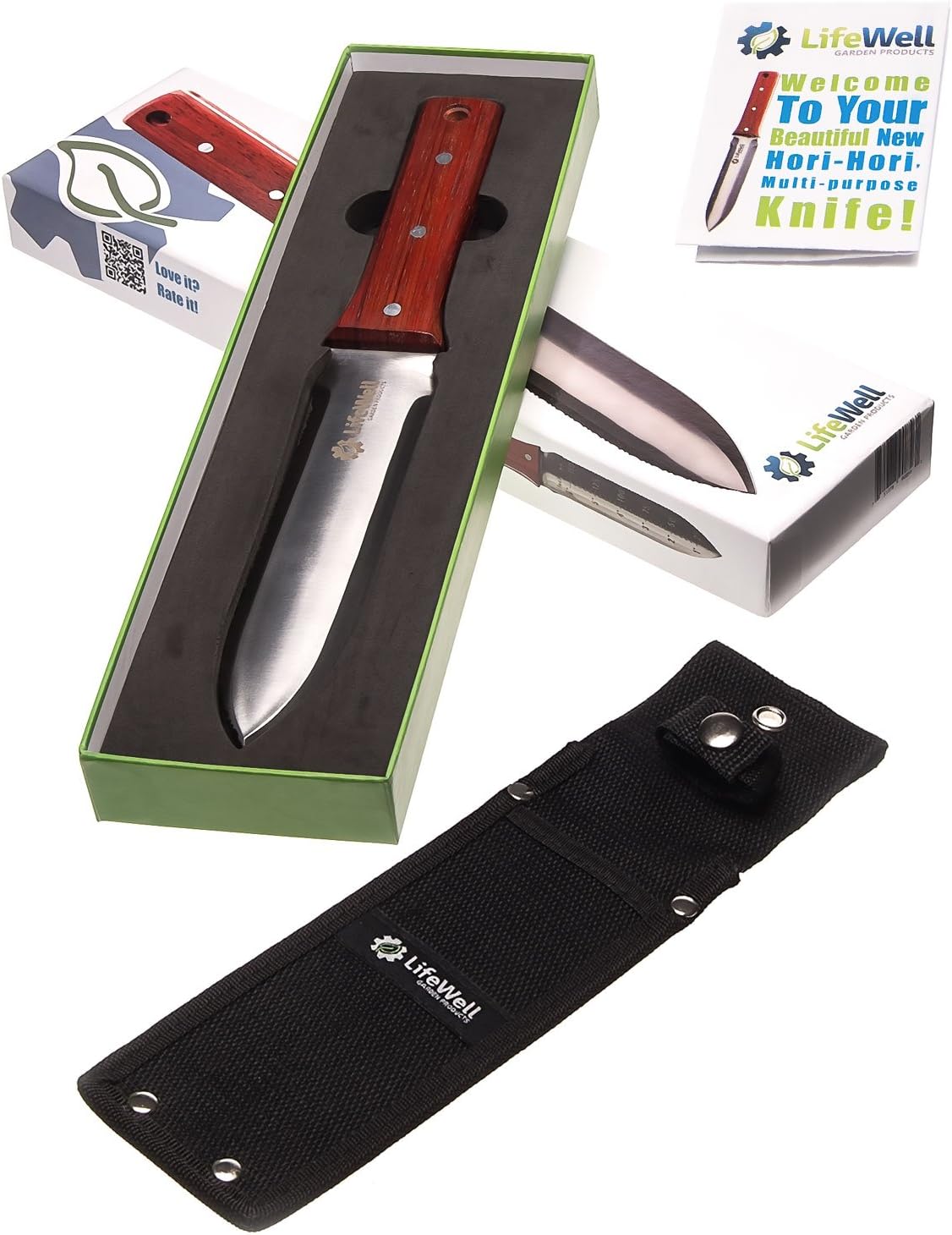 Hori Hori Knife Gardening Tool -LifeWell Garden Products.Best All-Purpose Japanese Garden Knife with LifeTime