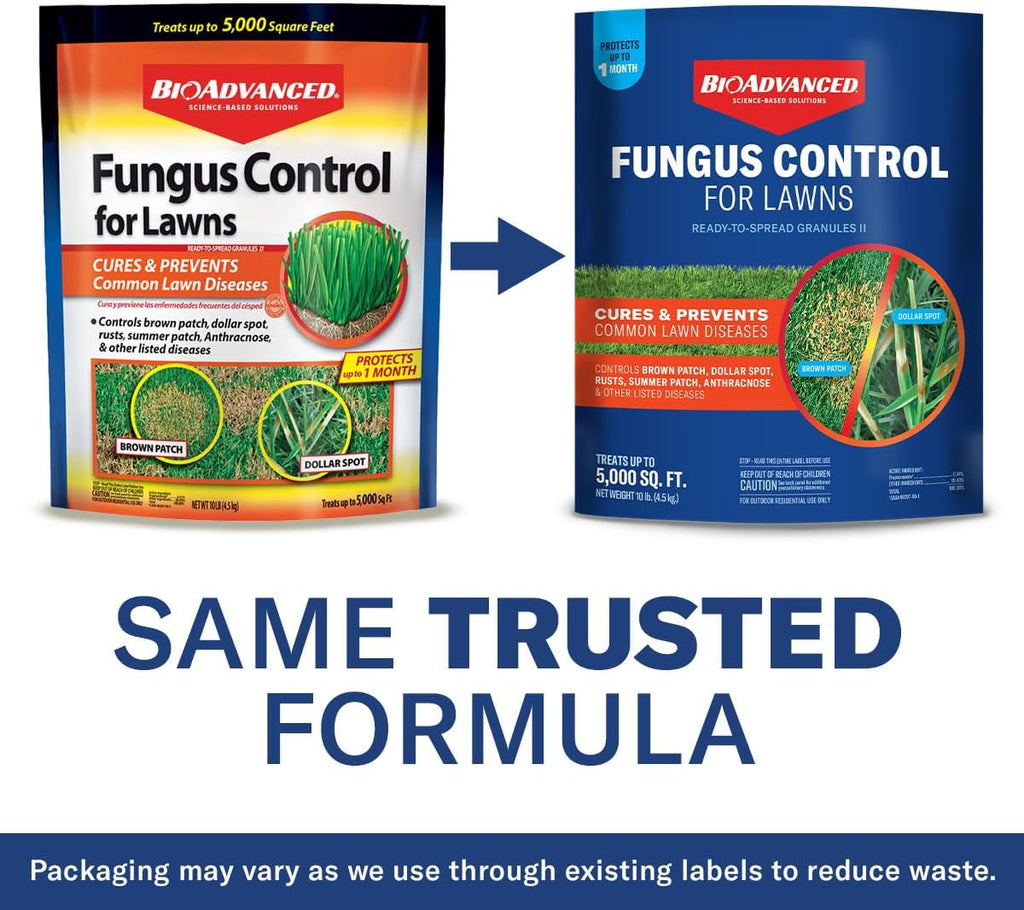 BioAdvanced Fungus Control for Lawns, Granules, 10 lb, Fungicide for Lawns | Cures and Prevents Lawn Diseases - Up to 1