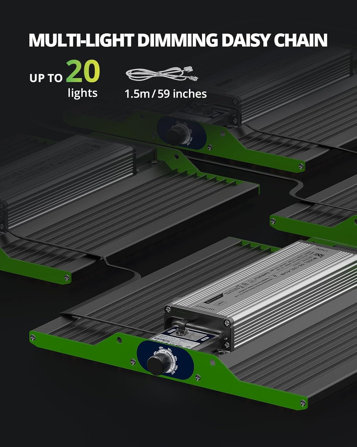100 Watt LED Grow Light for Seed Starting Vegetables Bloom, Plant Lights | VIPARSPECTRA P1000 Dimmable Dimming Daisy