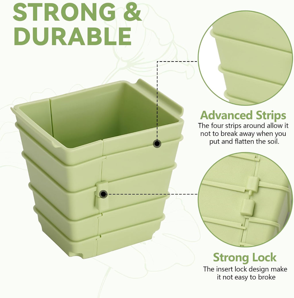 Side-Open Seed Starter Tray 4-Pack, 24 Cells Modular Design with Detachable Plant Cells, Extra-Large 2.36"x2.28" Cells