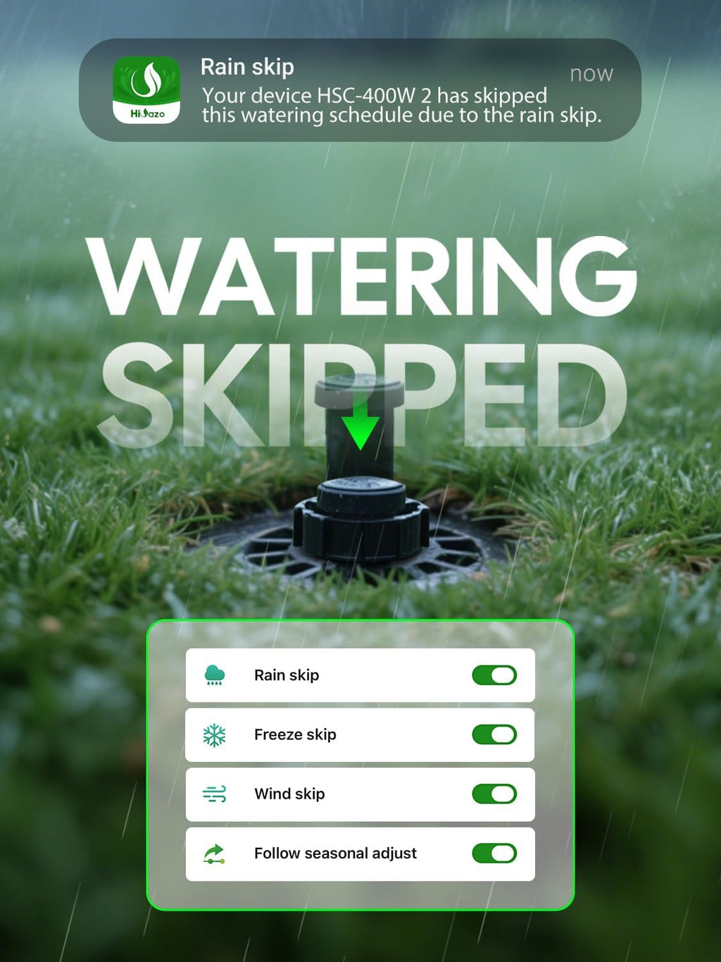 Smart Sprinklers Controller WiFi, Irrigation Controller Easy Use App Enabled, 4 Zone + 16 Plans, Save Water Auto Skip