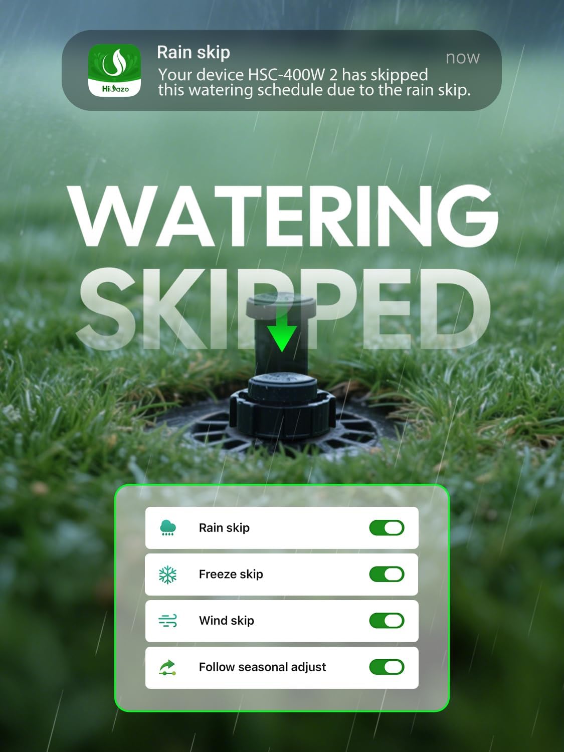 Smart Sprinklers Controller 2.4GHz WiFi, Irrigation Controller Easy Use App Enabled, 4 Zones + 16 Plans, Save Water