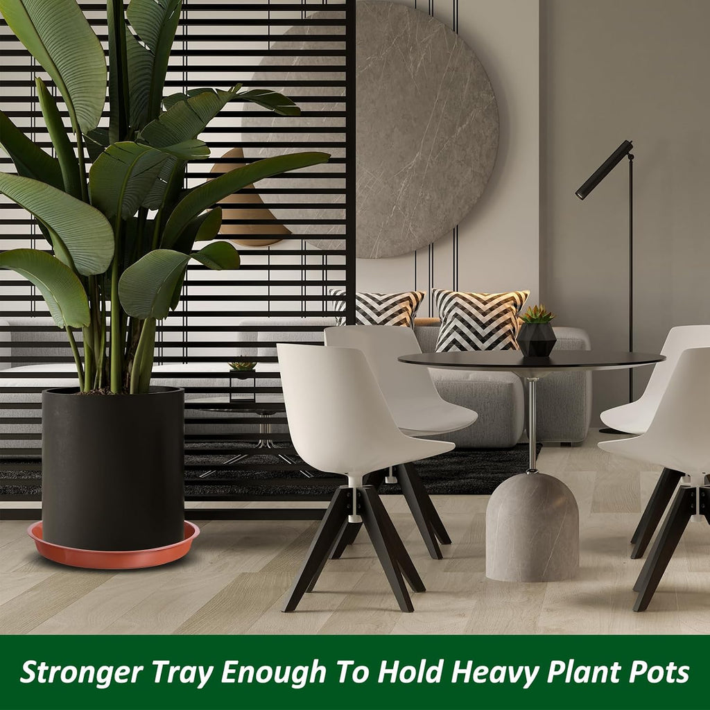 PATIKIL 4 Pack Large Plastic Plant Saucer, 22 Inch Plant Tray for Pots Round Plant Dish Plant Drip Trays Water Tray for