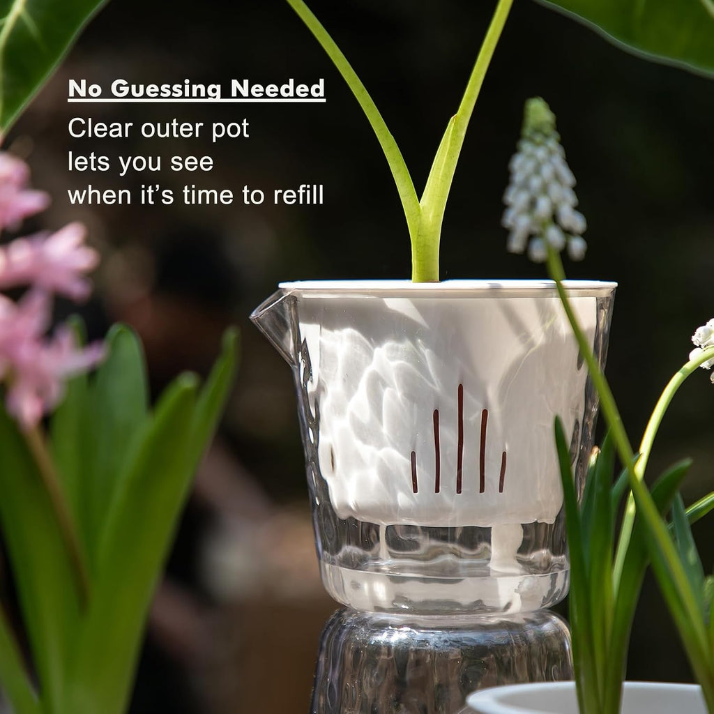 4 Inch Self Watering Plant Pots for Indoor Plants 10 Packs African Violet Pot, Self Watering Planters for Herb, Orchid