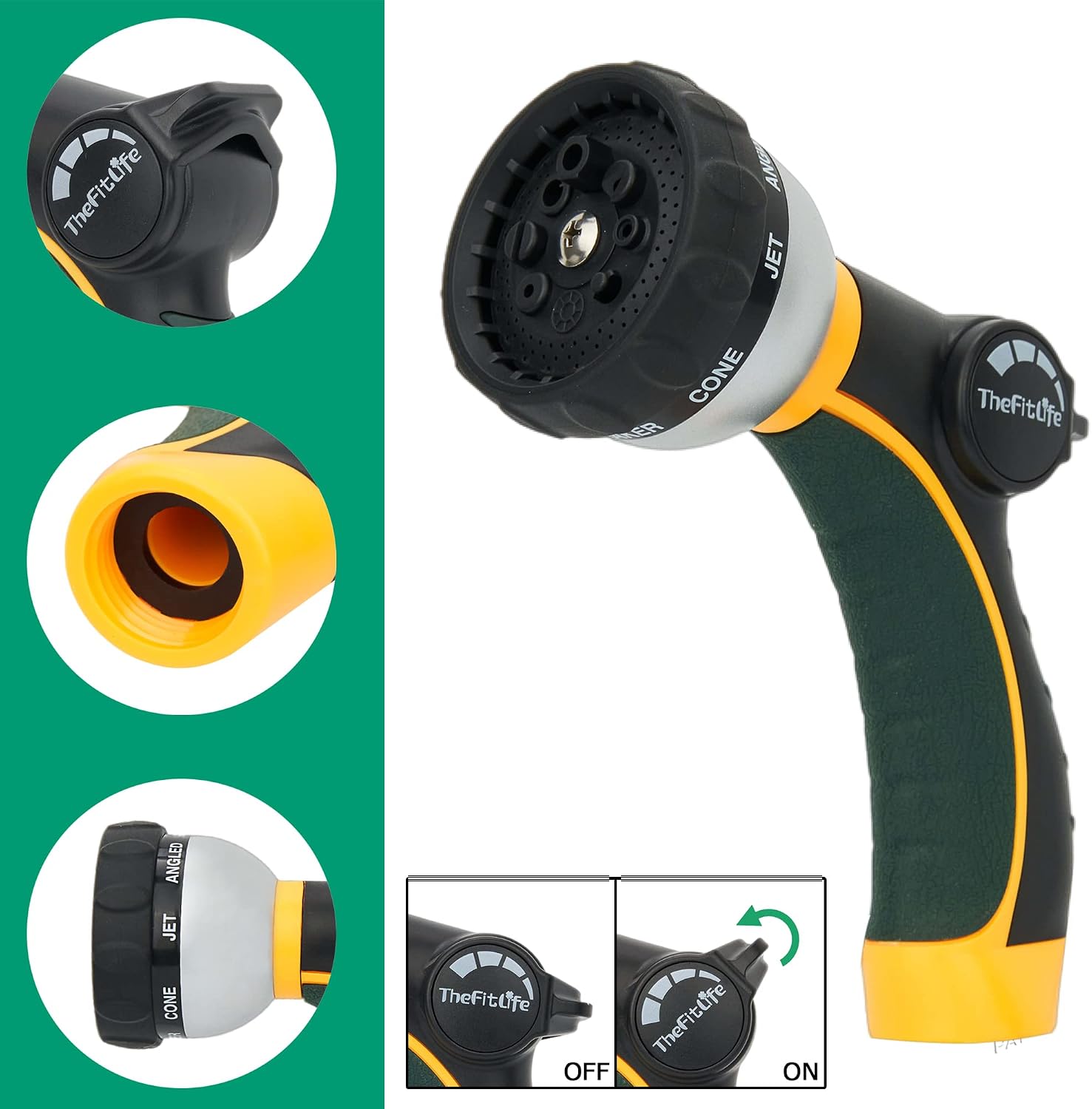 TheFitLife Flexible Metal Garden Hose - Upgrade Leak and Fray Resistant Design, Stainless Steel Water Hose with Solid