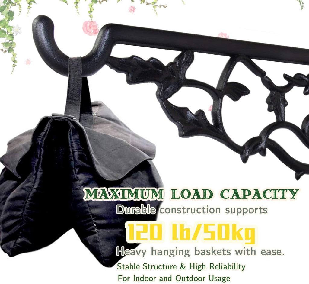 2 Pack Heavy Duty Plant Hanger Bracket, 13" Aluminum Wall Mount Hook | 120 LB Capacity, Rust Proof Hanging Plant