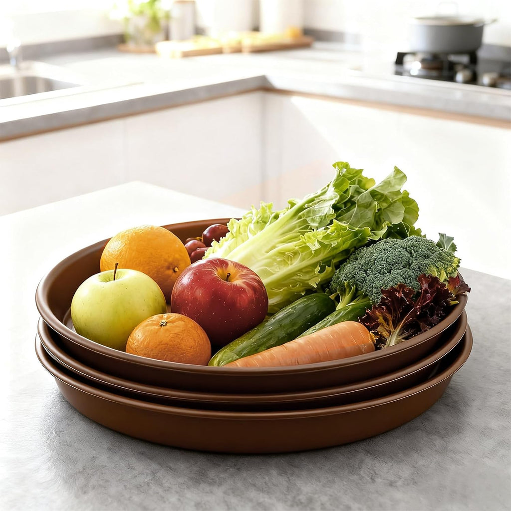 Plant Saucer 14 inch, Heavy Large Planter Durable Thicker Plastic Plant Trays for Indoors and Outdoor, Plant Saucer