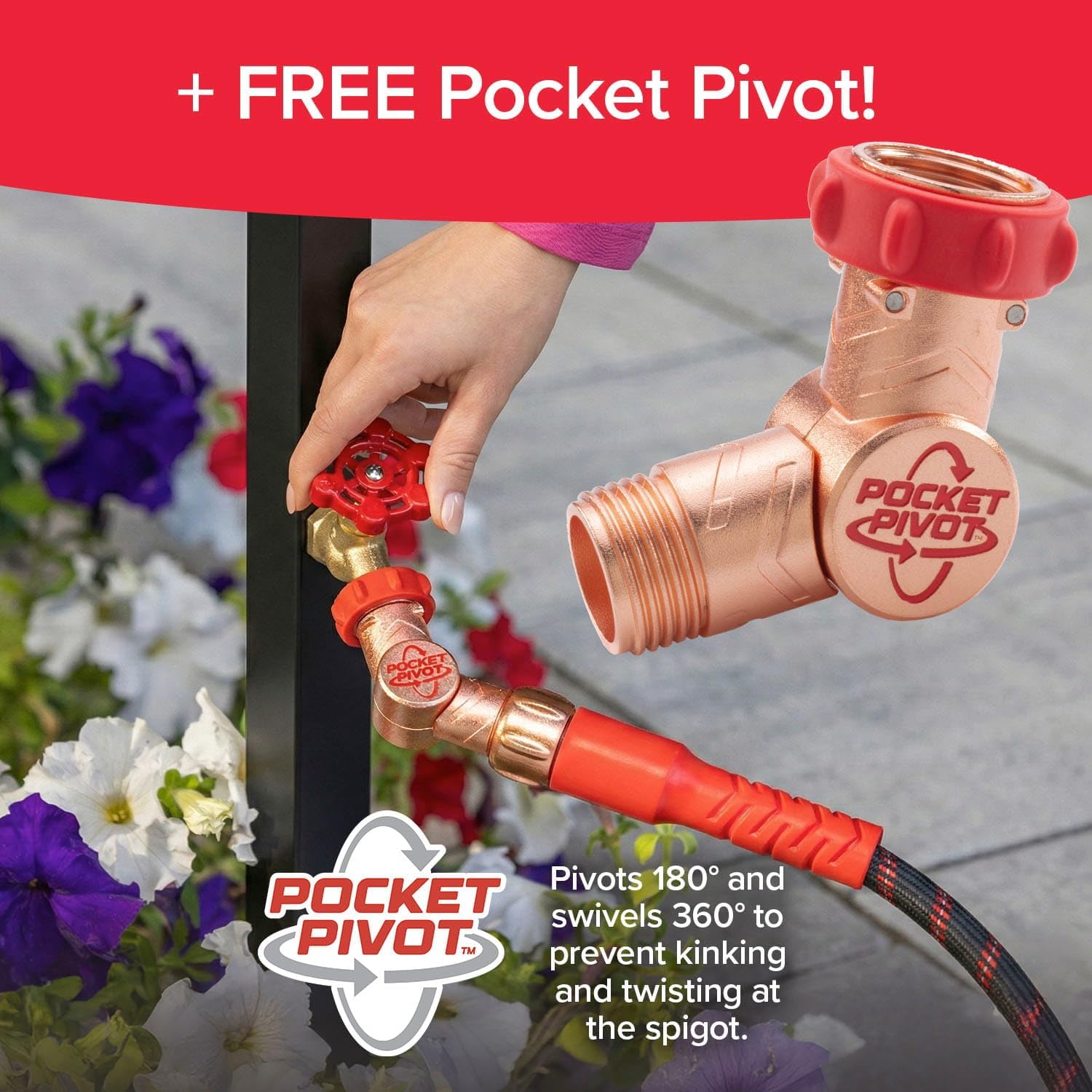 Pocket Hose Ballistic 50 FT Expandable Garden Hose, No-Kink, As Seen on TV | Anti-burst sleeve reinforced with