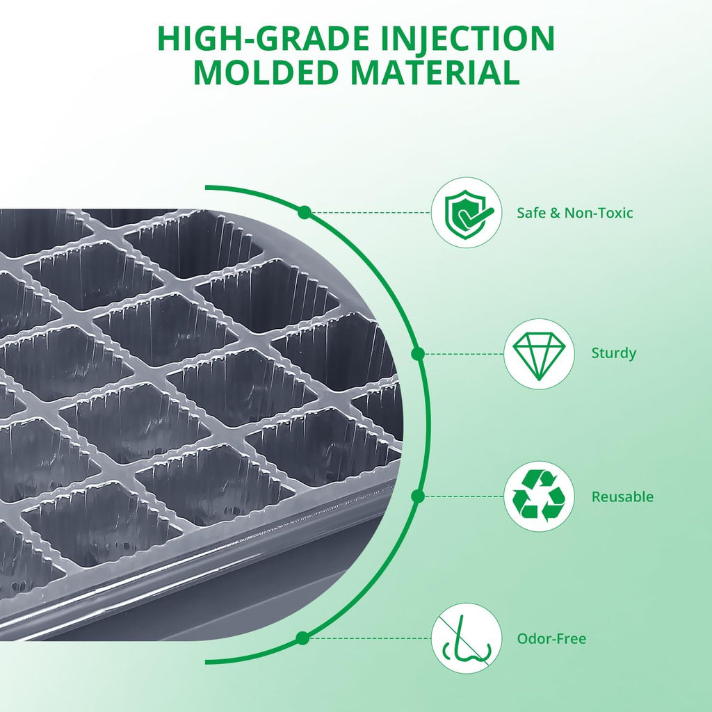 Sondiko Seed Starter Tray with Grow Light, Heated Seed Starter Kit | Temperature Display, Humidity Dome Germination