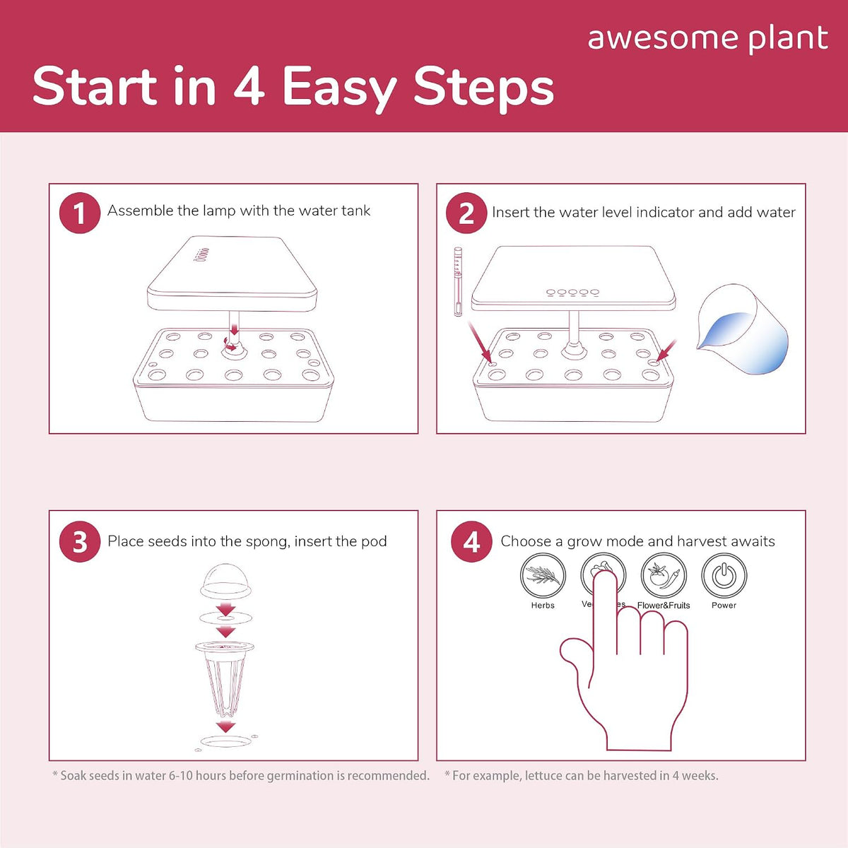 14Pro Hydroponics Growing System Kit (14 Pods), Large Indoor Herb Garden Kit with 5L Watertank, LED Grow Light, Perfect