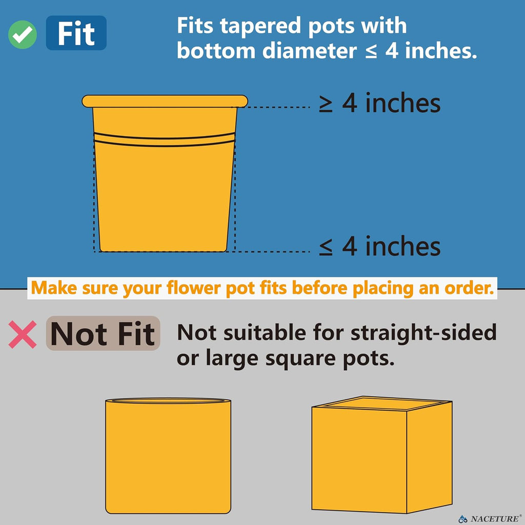 Foldable Flower Pot Holder Rings, 4 Inch 6 Pack | Foldable ring design securely supports flower pots while saving space