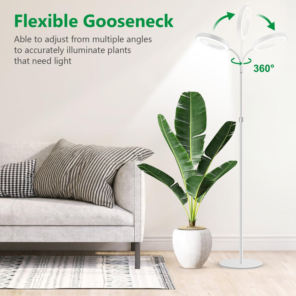 Aumtrly Floor Grow Light Full Spectrum with 68" Stand for Tall Indoor Plant | 80 LED Growing Lamp for Large Plants with