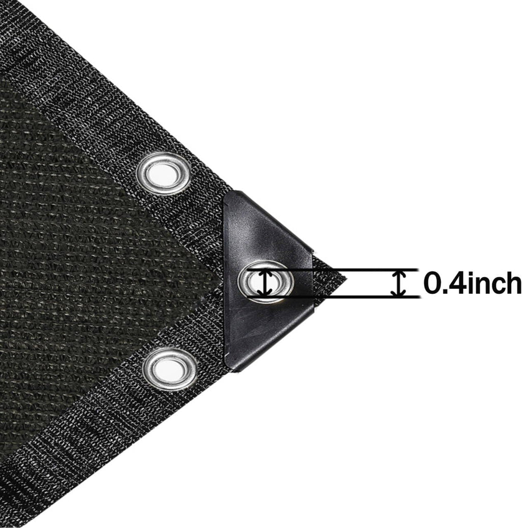 90% Black Shade Cloth 20ft x 40ft Heavy Duty Mesh Tarp with Grommets | Outdoor Sun Shade Canopy for Patio, Garden
