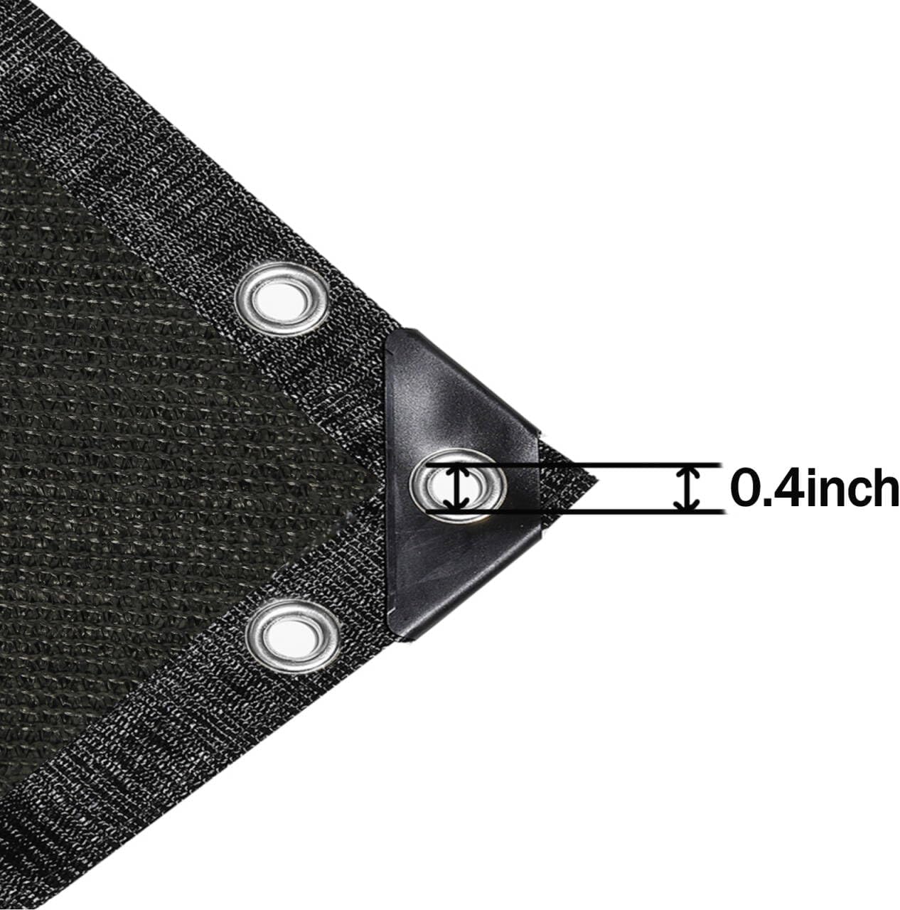 90% Black Shade Cloth 20ft x 40ft Heavy Duty Mesh Tarp with Grommets | Outdoor Sun Shade Canopy for Patio, Garden
