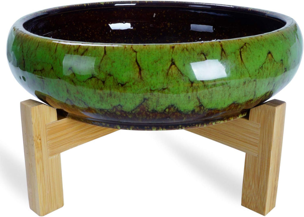 ARTKETTY Large Succulent Pots with Drainage 10 inch Succulent Planters with Planting Tools Set & 2.2lb Mix Pebbles