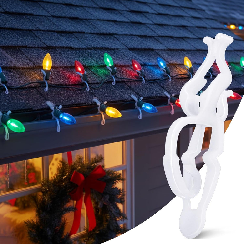 Cinnvoice 50 Pcs Christmas Light Clips Compatible with Mini, C7, C9