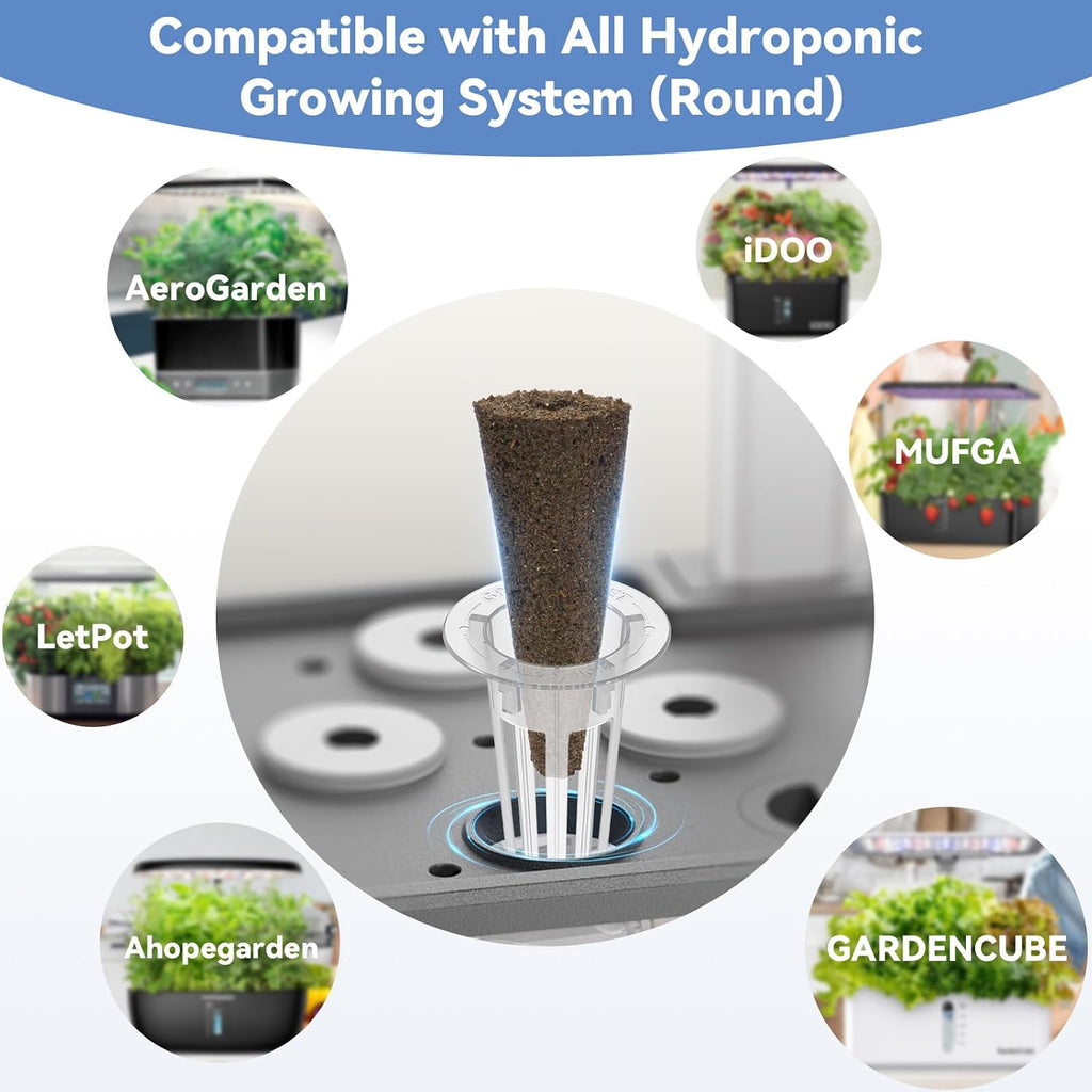 inbloom Grow Sponges, 50 Pcs Replacement Root Planting Pods, Special Design for Hydroponics System, Indoor Garden