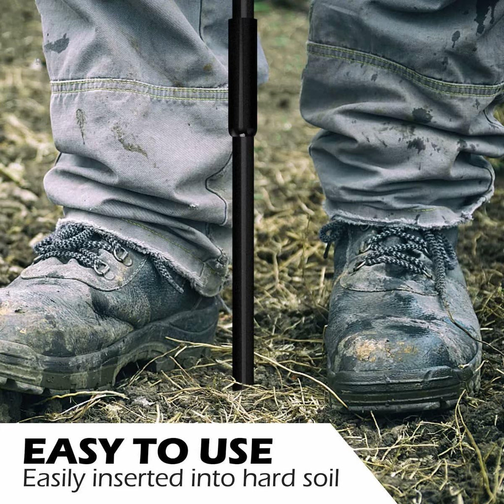 Sfcddtlg 64" Metal Ground Soil Probe Rod, Adjustable Soil Sample Probe | T-Handle Septic Tank Locator for Tile Probing