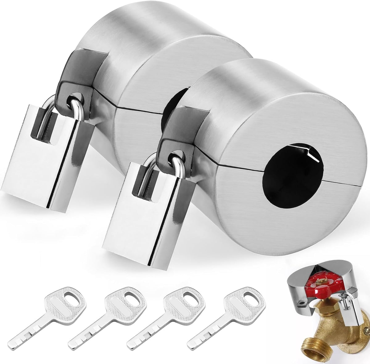 Outdoor Faucet Covers for Winter Freeze Protection, POROLIR Large 35" H X 15" W Thicker Insulation Long Faucet Sock for Outdoor Faucets & Yard Hydrant Hose Bib Insulated Spigot Covers Black
