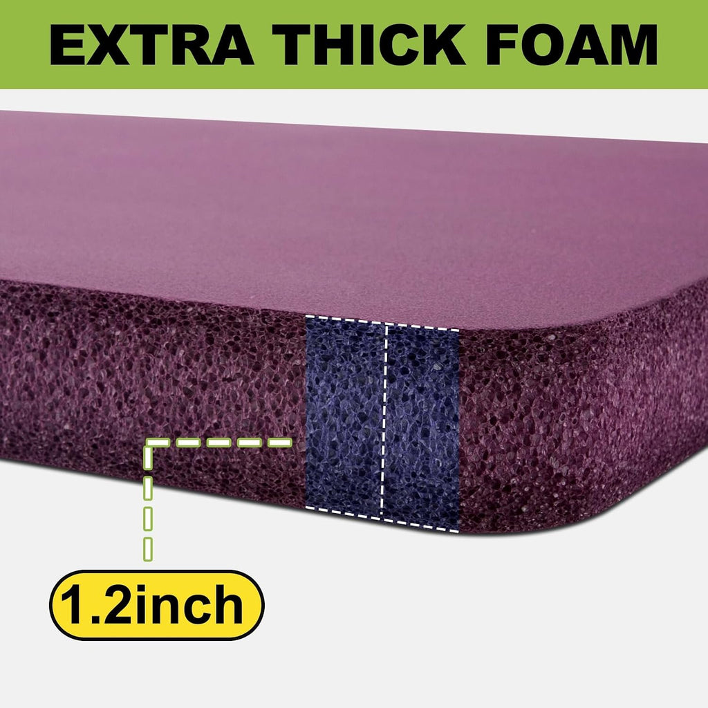 YUDI & GARDEN Thick Kneeling Pad, Purple, 2-Pack | Soft High-Density Foam, Protects Knees, For Gardening, Outdoor