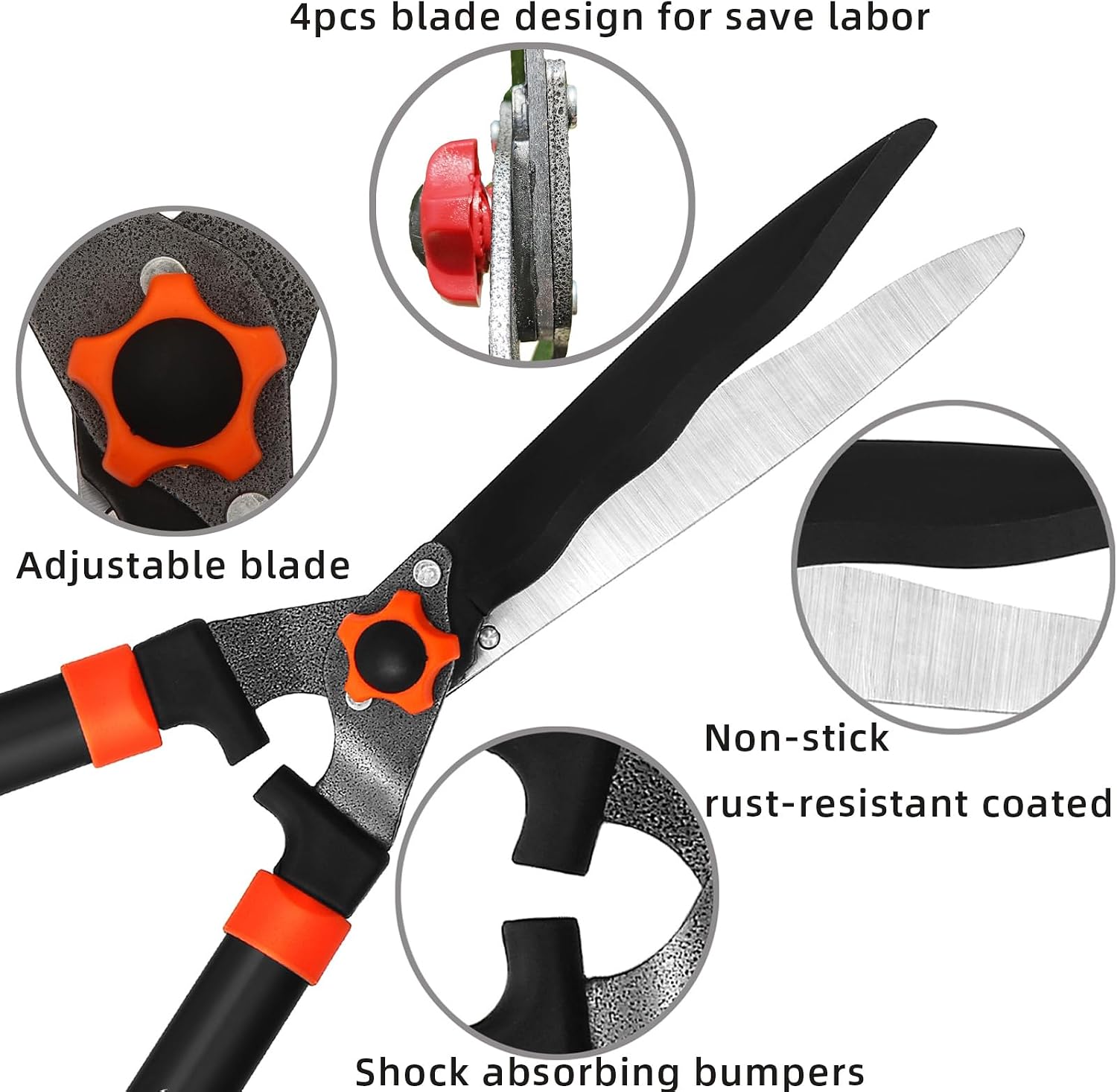 YRTSH Loppers, Hedge Shears & Pruners Combo Set, 3-Piece Hedge Clippers | Heavy Duty Tree & Shrub Care Kit for Yard