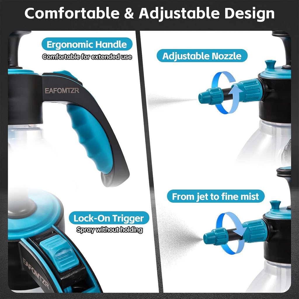 70oz Sprayer Bottle, 0.5gal Pump Sprayer for Flowers, Potted Plant, Handheld Water Bottle with Easy Refill Side Port