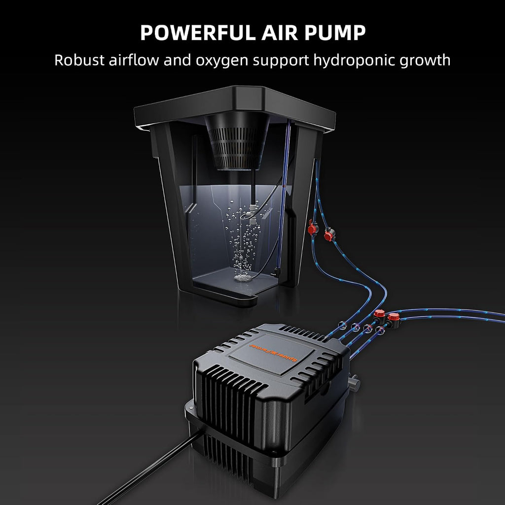Spider Farmer DWC Hydroponics Growing System Kit 4 Buckets for Indoor Plant | 7-Gallon Deep Water Culture, New