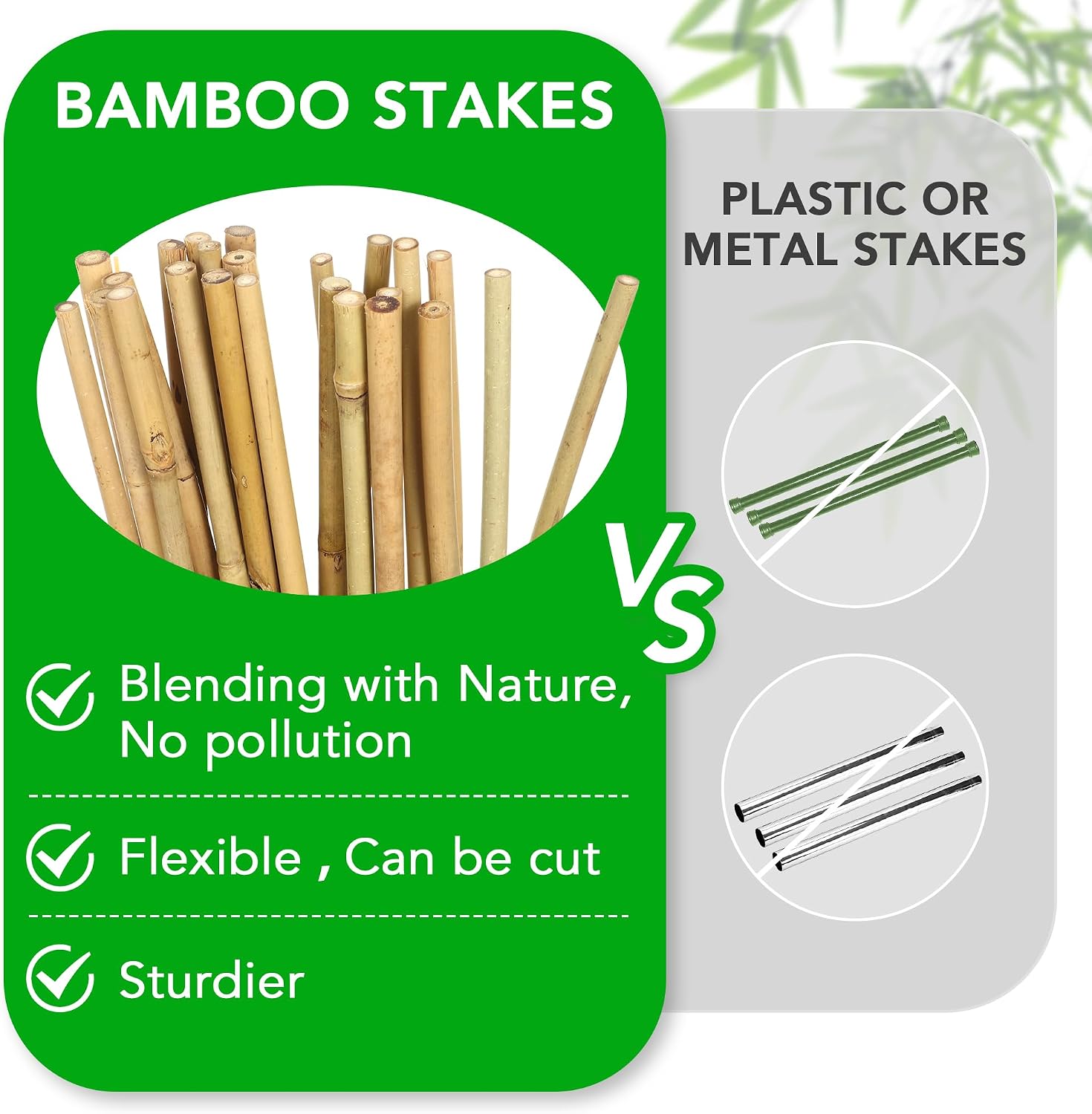 SWANGSA 55 Pack Bamboo Stakes for Plant 5 Feet(57.5inch) Bamboo Sticks for Garden Plant Support Stakes Poles for