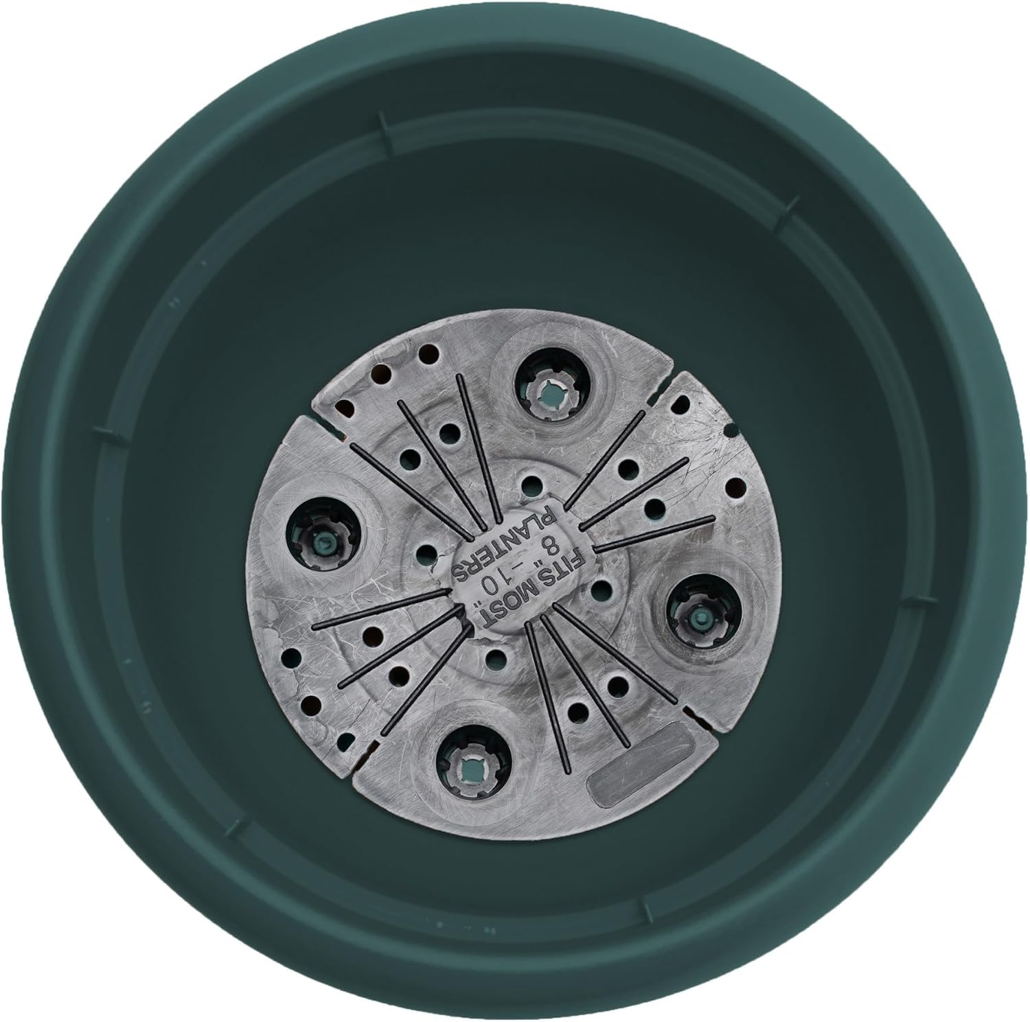 Bloem Ariana 12" Plastic Self-Watering Planter, Charleston Green, 2-Pack | Self-watering disk at the bottom of each pot