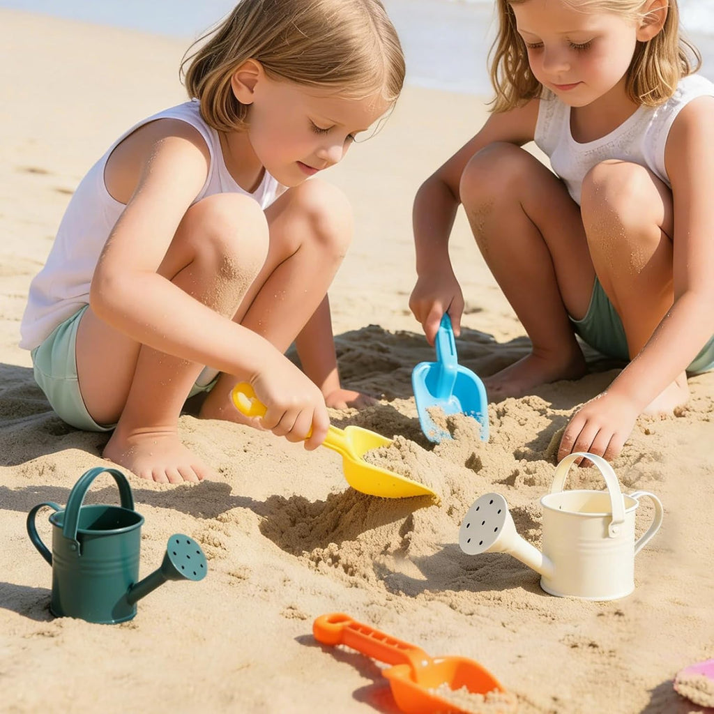 5pcs Kids Metal Watering Can Set: Mini Watering Cans for Indoor Plants - Small Metal Garden Can with Sprinkler Head for