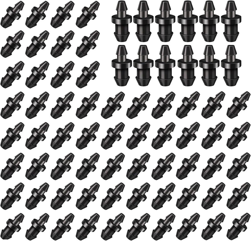400 Pieces Drip Irrigation 1/4" Barbed Tubing End Plugs,Barbed Connectors End Cap for Drip or Sprinkler Systems