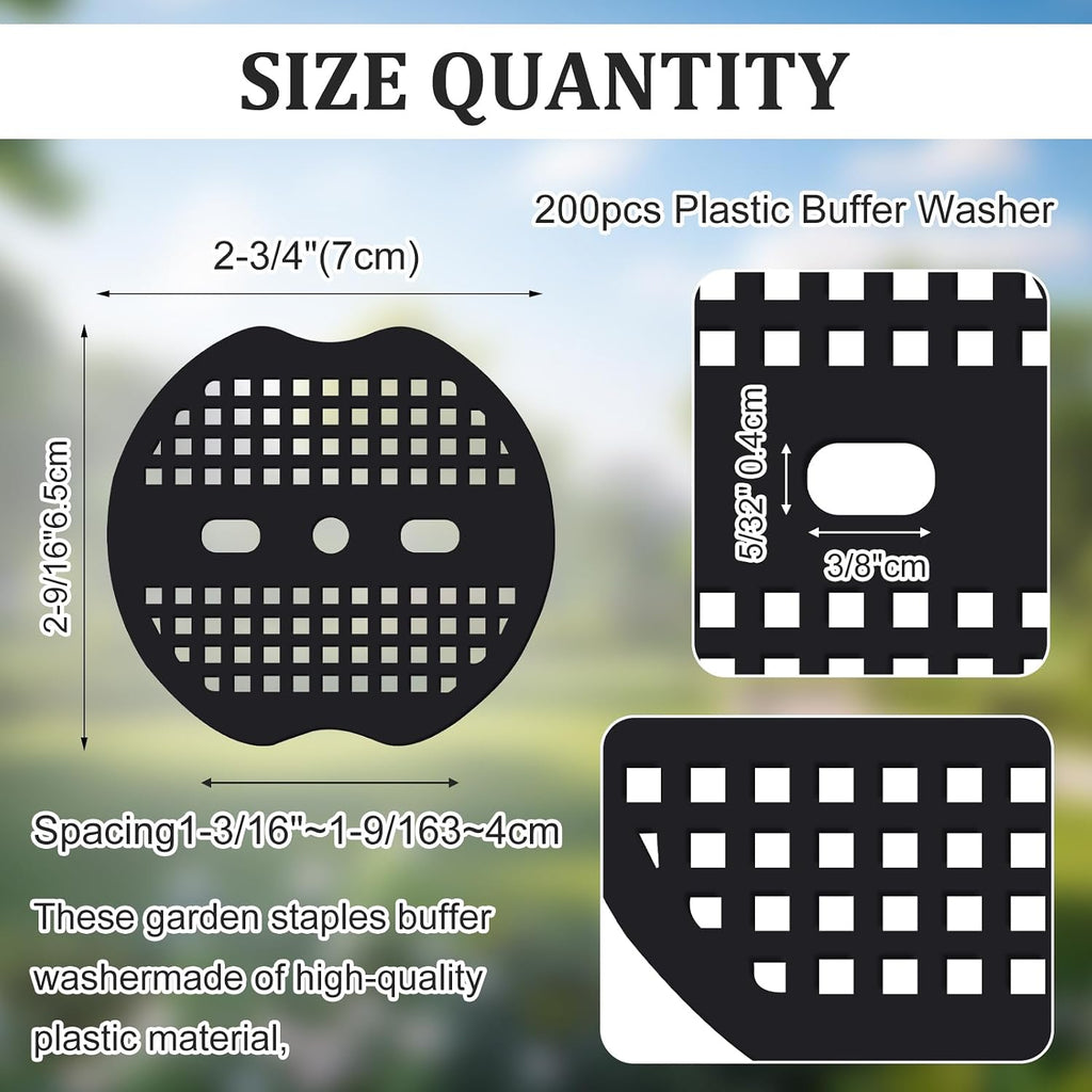 250 Pcs Landscape Staple Gasket Garden Landscape Staples Washer Pad Yard Pins Pad for Outdoor Weed Barrier Fabric Yard