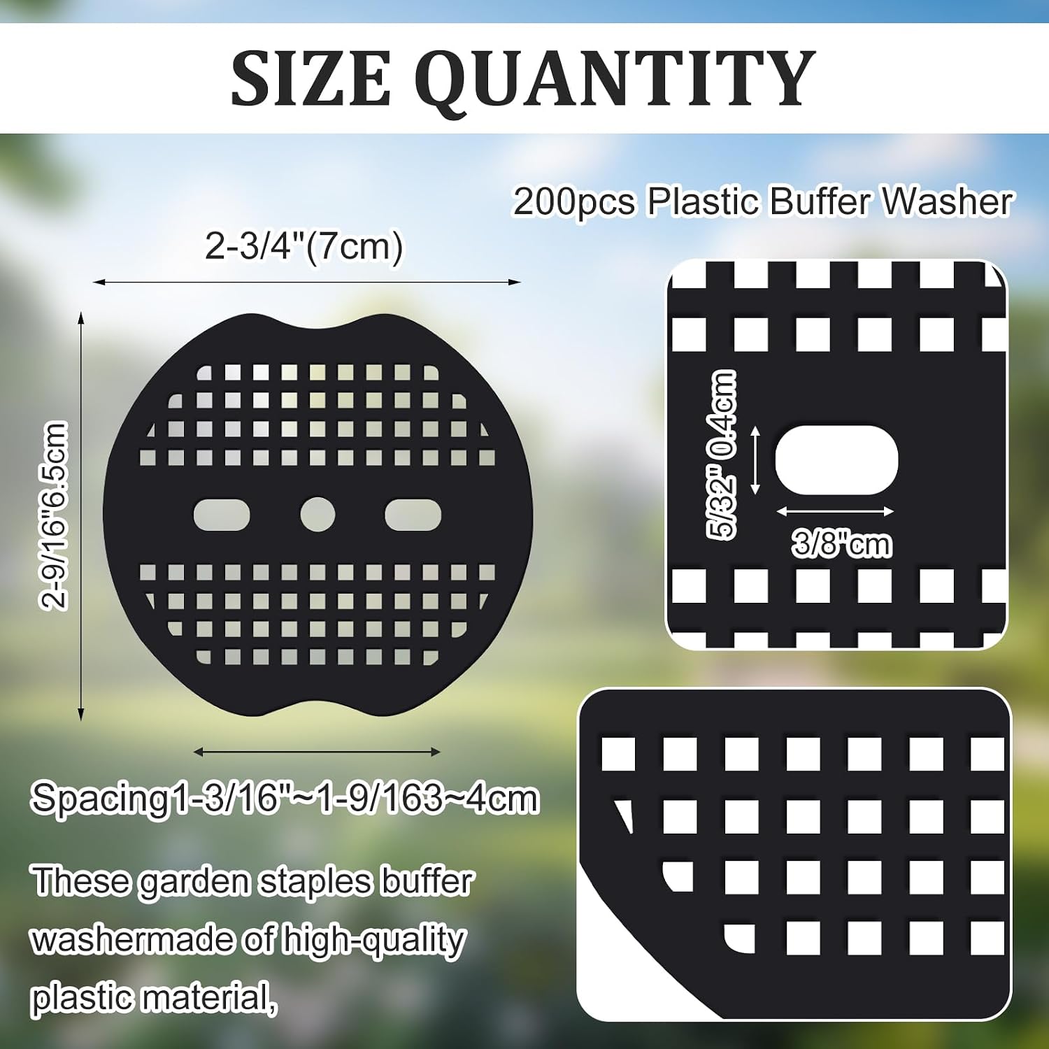 250 Pcs Landscape Staple Gasket Garden Landscape Staples Washer Pad Yard Pins Pad for Outdoor Weed Barrier Fabric Yard