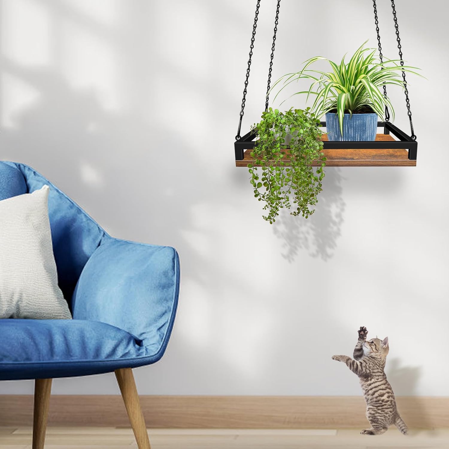 Lilybud--lily Plant Hanger Indoor, 2 Pack 16" Wooden Hanging Plant Holder | Hanging Planter for Indoor Plants, Load
