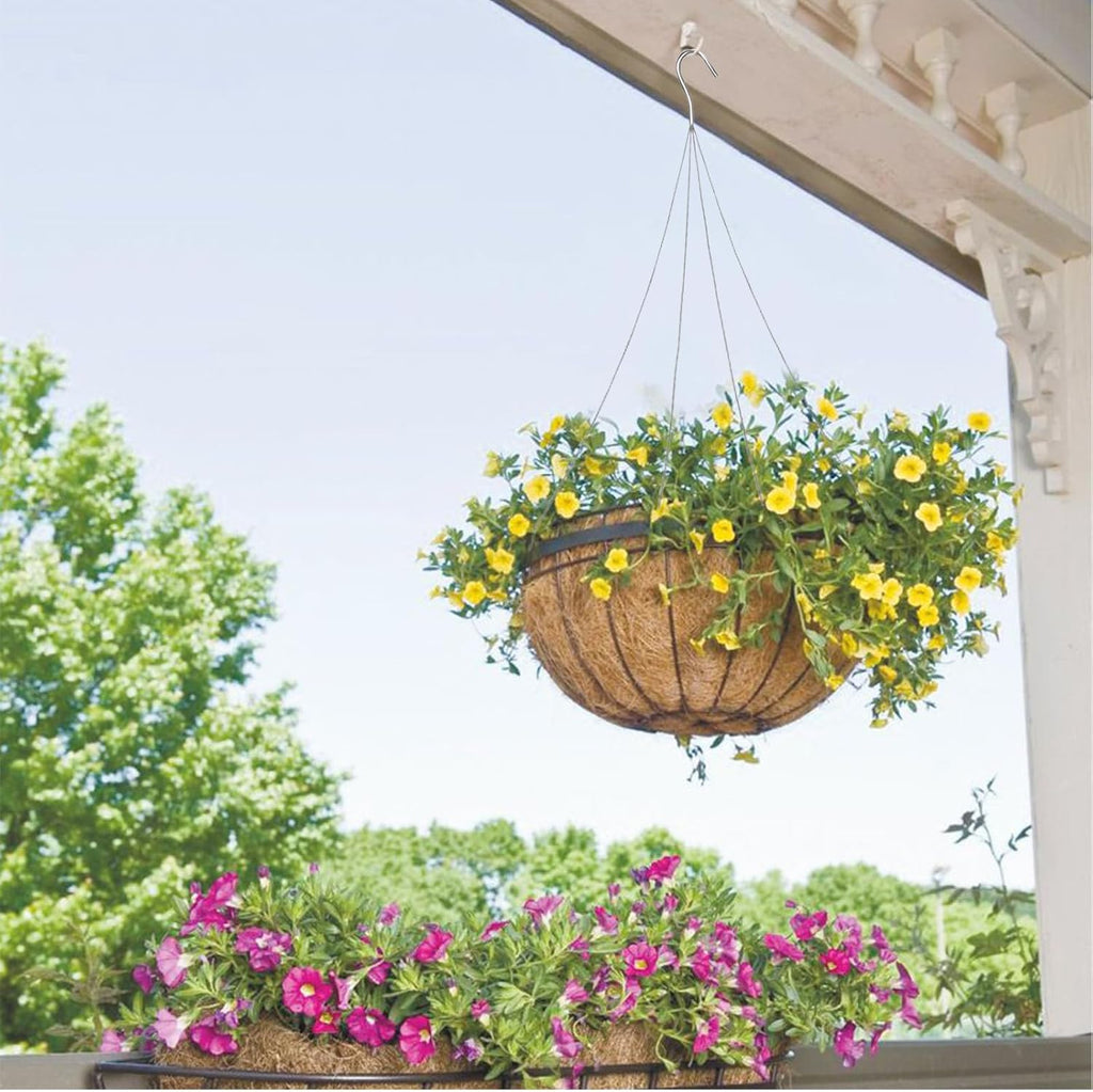 24 Inch Orchid Wire Plant Hangers for Hanging Baskets, 4-Wire | 24 Pack Wire Hangers for Plants, Replacement Hanging