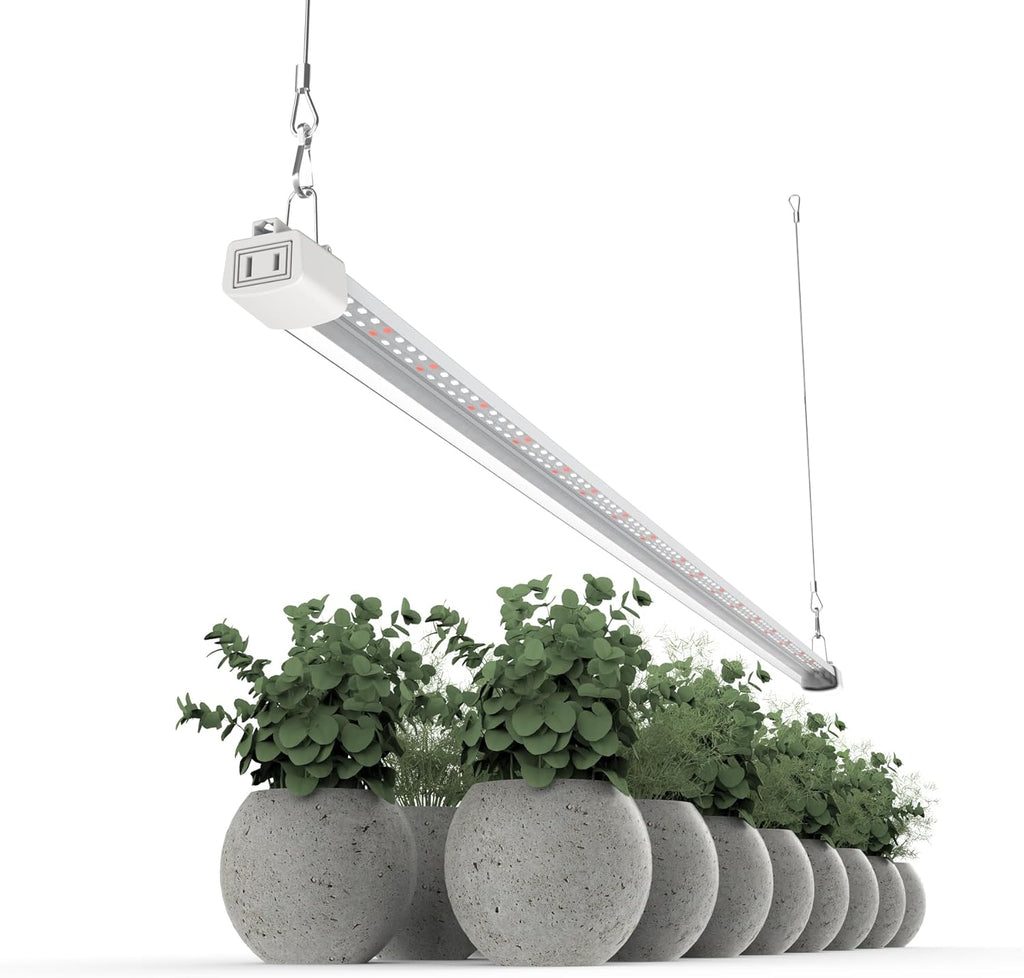 LED Grow Light 4FT Full Spectrum Compact Linkable Lighting Fixture for Indoor Greenhouse Year Round Plant Seedlings