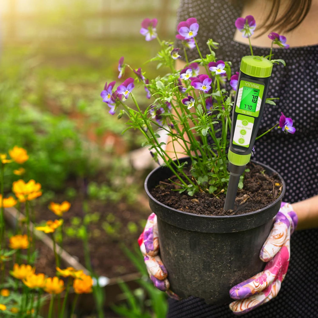 Digital Soil pH Meter for Gardeners, Soil Direct pH Tester for Plant Care, Measure pH of Solution Potting Soil Growing