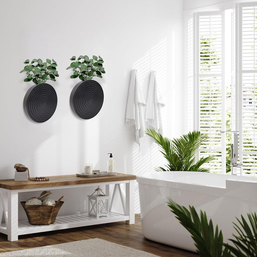 Set of 2 Wall Planter for Indoor Plants, | Black Wall Decor for Living Room, Bathroom,Boho Hanging Planter for
