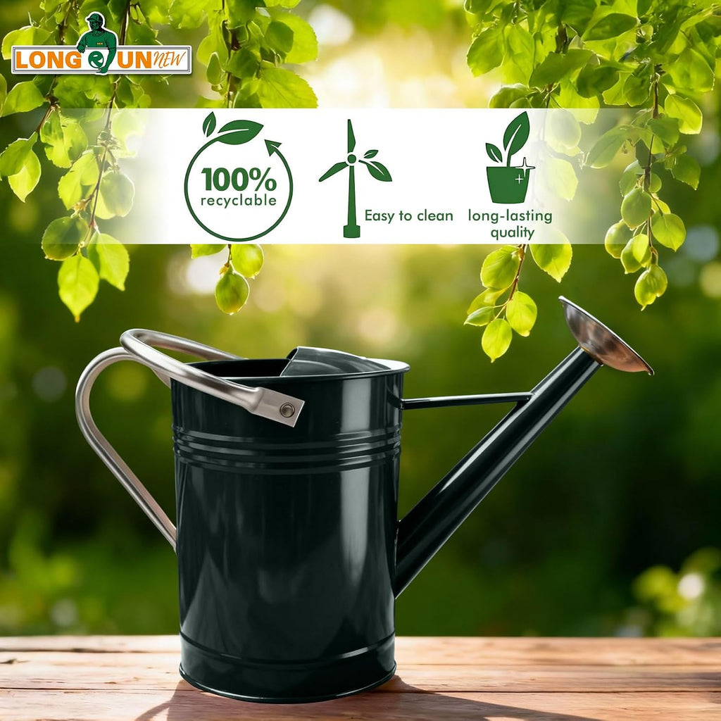 Galvanized Iron Watering Can for Indoor Plants, DIY Watering Cans for House Plant Garden Flower, Long Spout Water Can
