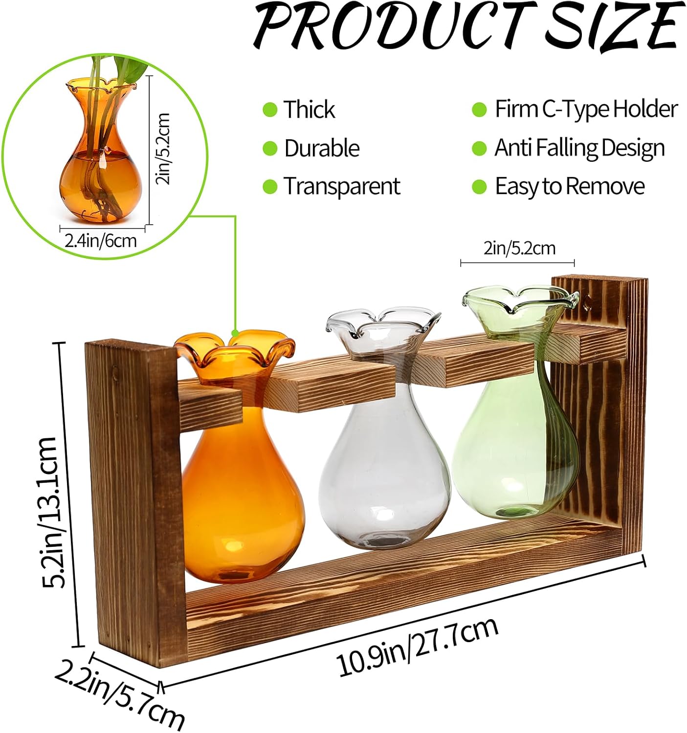 Plant Propagation Station Plant Terrarium Unique Birthday Gifts for Women | Plant Lovers Home Office Decor Planter with