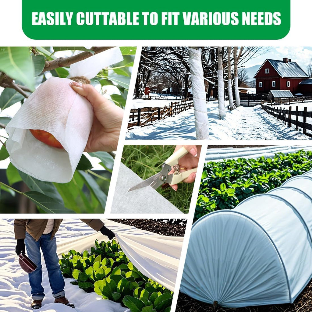 RooTrimmer Frost Covers Protection for Outdoor Plants 10Ft x 50Ft, Plant Blankets Freeze Cloths for Spring