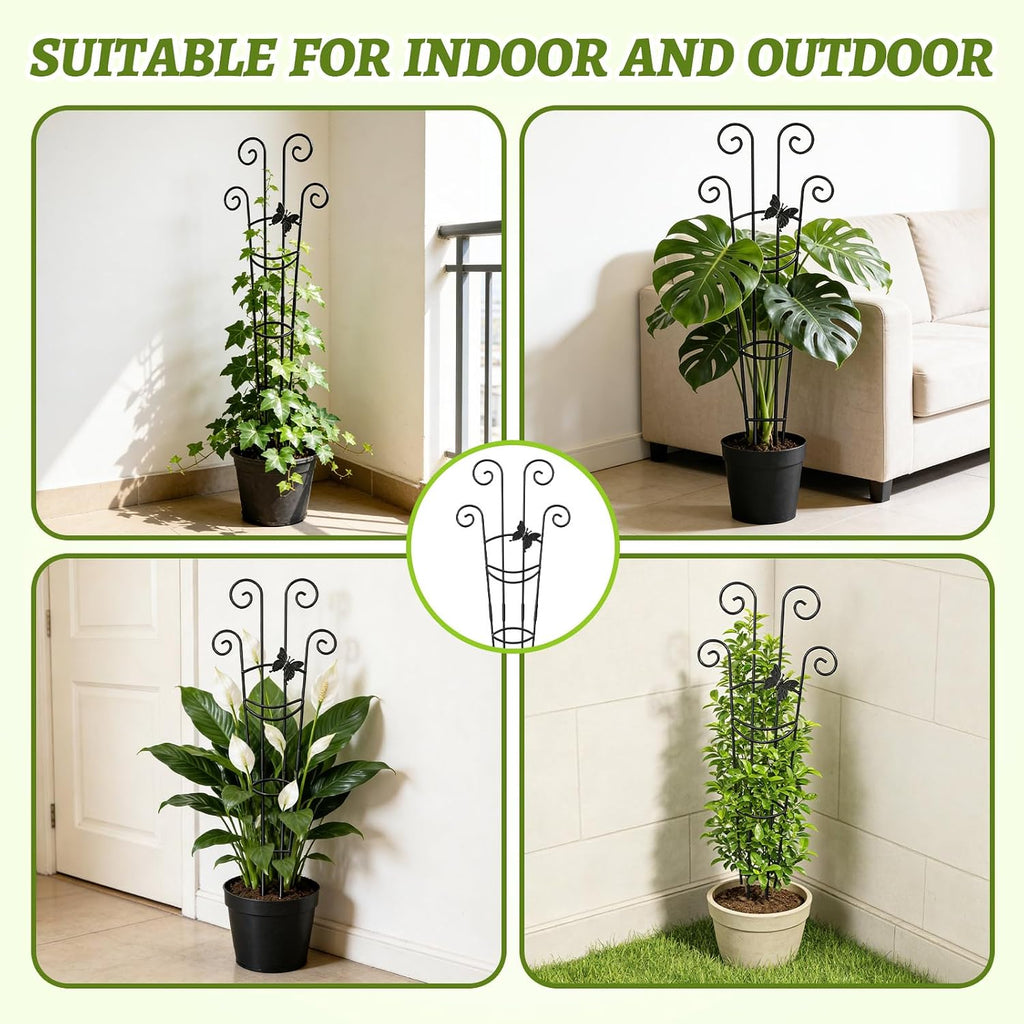 Plant Trellis 2 Pack Plant Trellis Indoor 29.96 in Expandable Metal Garden Trellis for Climbing Plants Sturdy