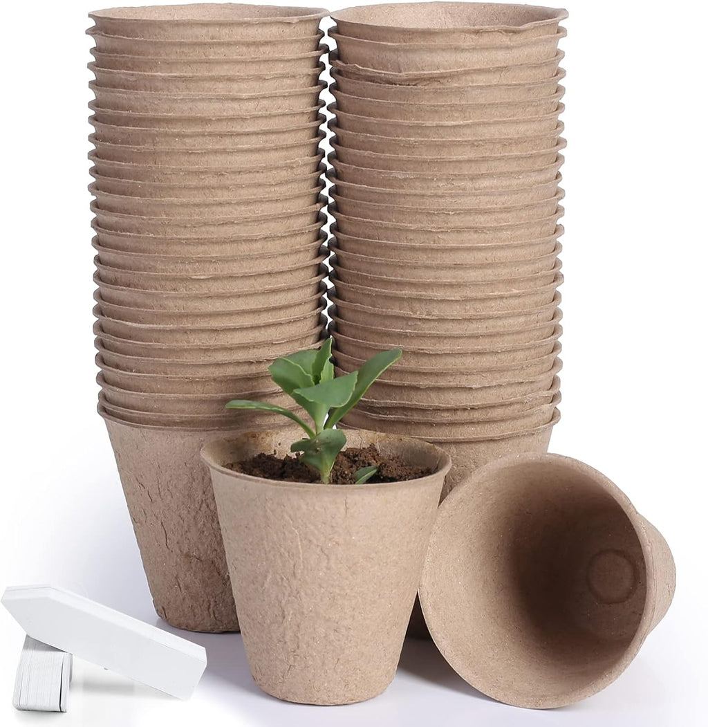 MIXC Clear Nursery Pots with Drainage Holes, 8/6/5/4/3.5 Inch 20 Pack
